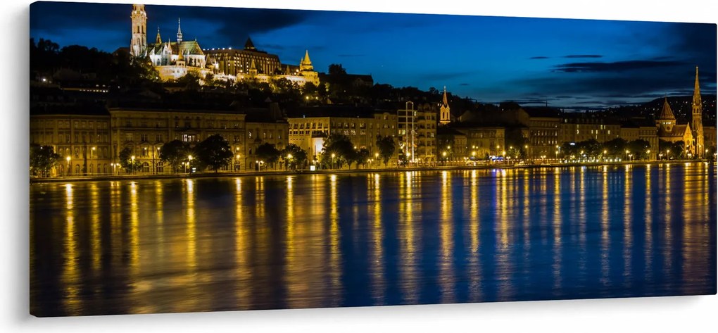 Obraz nočného mesta (120x50 cm)