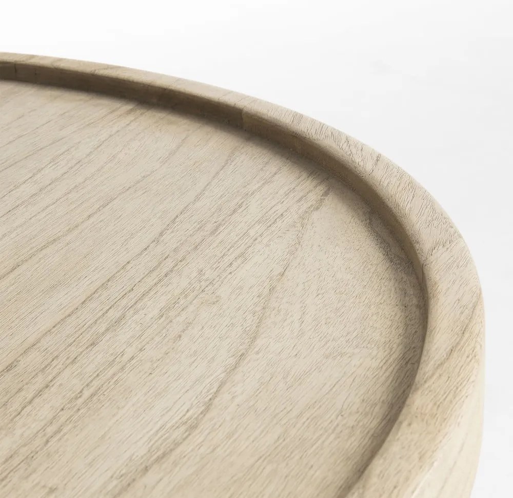 Konferenčný stolík z dreva mindi Kave Home Thais, ø 80 cm