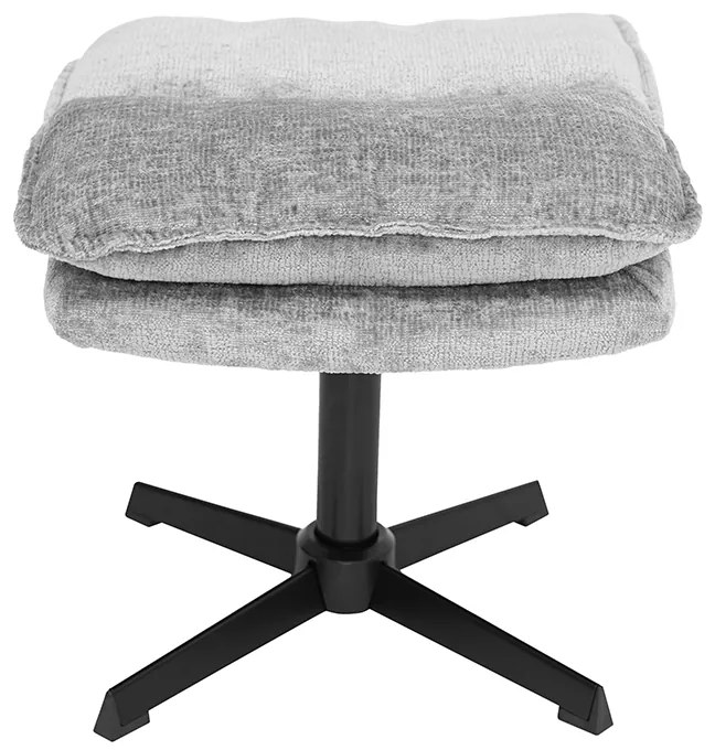 Relaxačné otočné kreslo KATANIA s podnožkou, svetlosivé