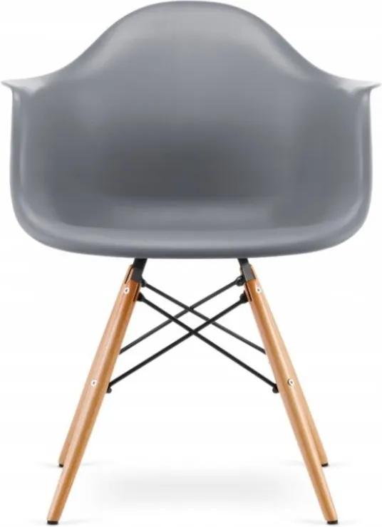 Jedálenská stolička WAVE sivá - škandinávsky štýl