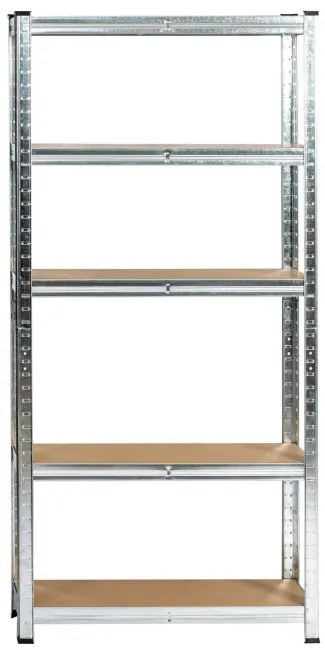Kovový regál 70x30x154 cm strieborný