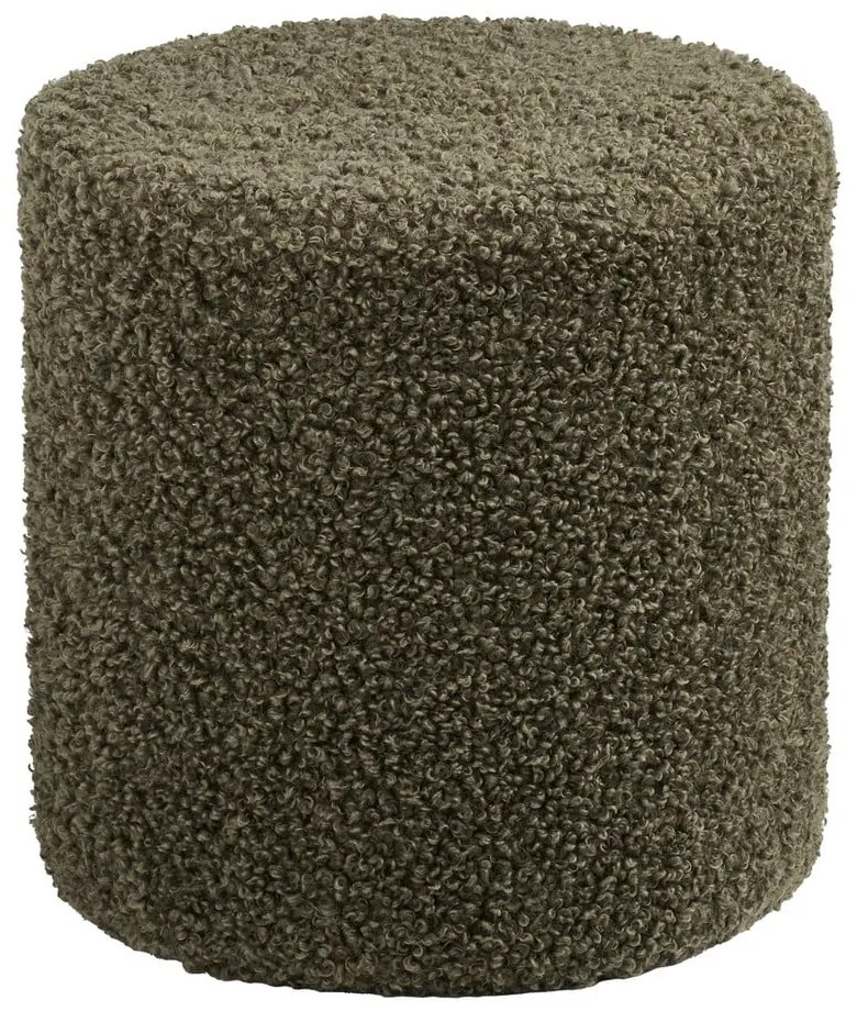 Zelený taburet z textílie buklé Ejby – House Nordic