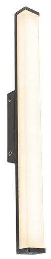 Moderné nástenné svietidlo do kúpeľne čierne 62 cm IP44 - Cascada