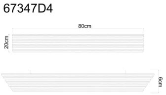 Globo 67347D4 - LED stropné svietidlo HAYDEN LED/30W/230V 3000K 80x20 cm