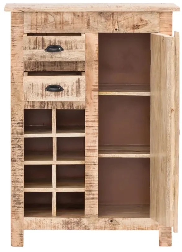 furniture-nabytek.cz - Masivní komoda Highboard Caribou z mangového dřeva, lakovaná, přírodní barva