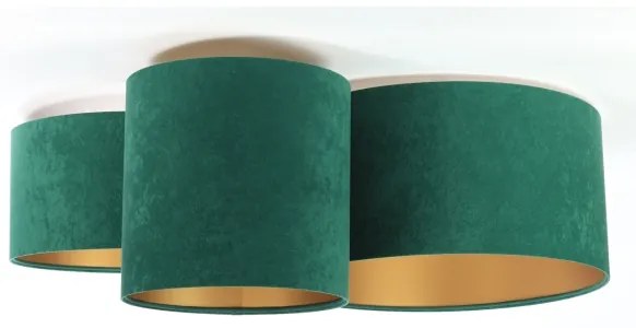 Stropné svietidlo SPACE 3xE27/60W/230V zelená/zlatá