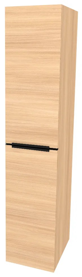 Mereo, Mereo Mailo, kúpeľňová skrinka vysoká 170 cm, čierne madlo, Multidecor, Dub Sand Barbera, MER-CN594LPBDSB1