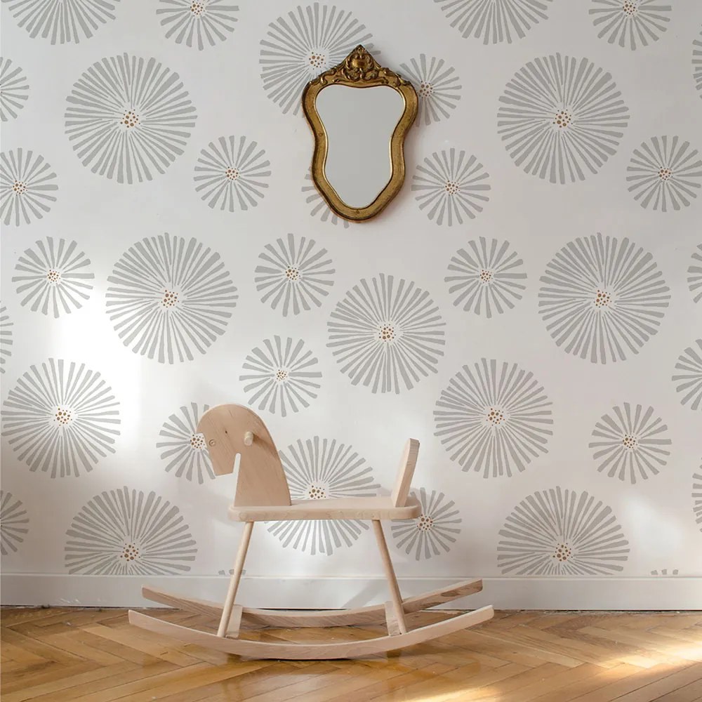 DEKORNIK Classic Graphic Flowers Light - Tapeta