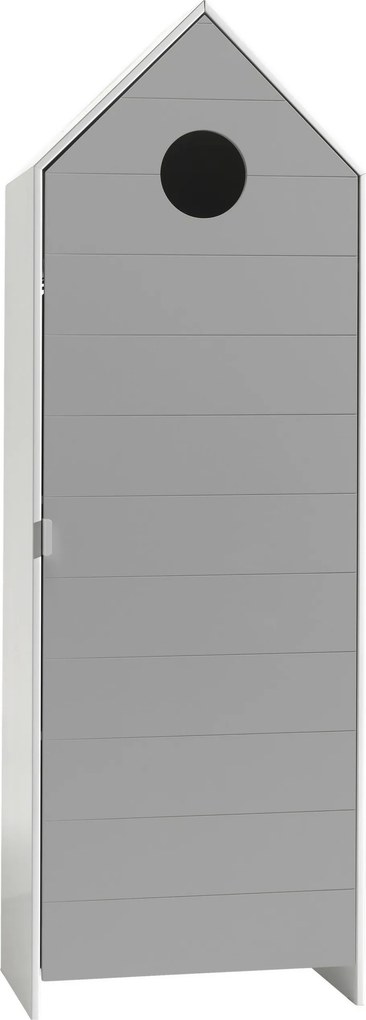 XXXLutz DETSKÁ ŠATNÍKOVÁ SKRIŇA, sivá, biela, 57,6/171,3/37 cm MID.YOU - Detské izby - 001315003104