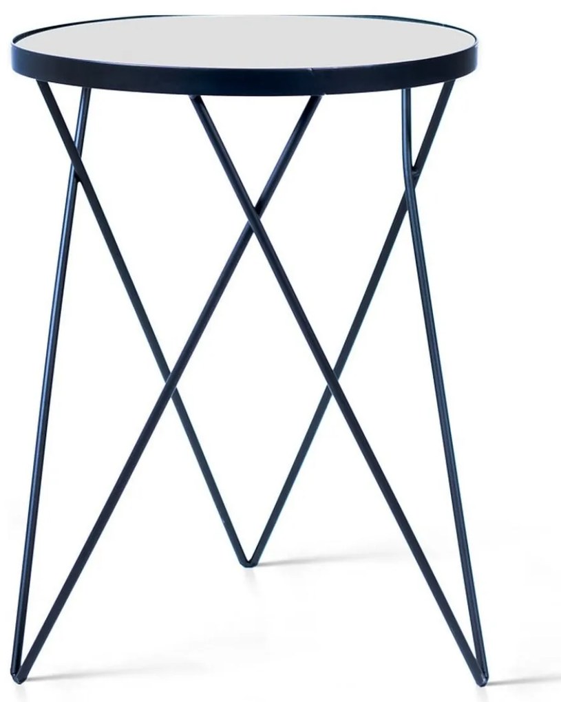 Odkladací stolík EMILY Ø 35,5 cm, čierny