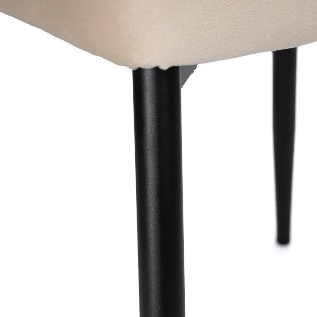 Jedálenská stolička LINCOLN zamatová, béžová