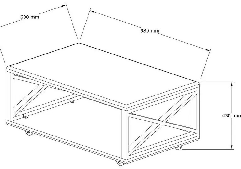 Konferenčný stolík Yuso Walnut