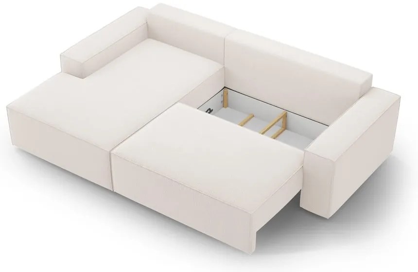 Béžová rozkladacia rohová pohovka (ľavý roh) Jodie – Micadoni Home
