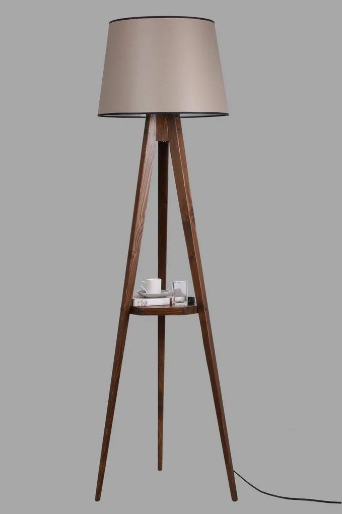 Stojacia lampa Sehbali III 160 cm hnedá/hnedá