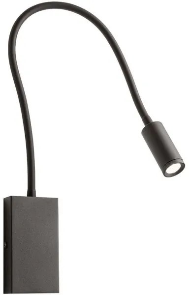 Redo 01-2755 - LED Flexibilná lampička WALLIE LED/3W/230V USB CRI 90 čierna