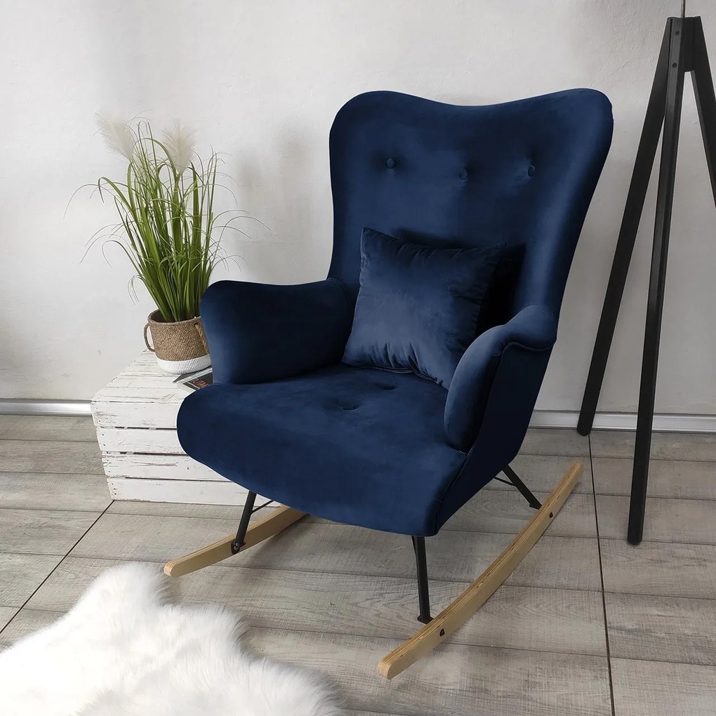 Hojdacie kreslo v škandinávskom štýle Blanco, Farby: Magic Velvet 2202