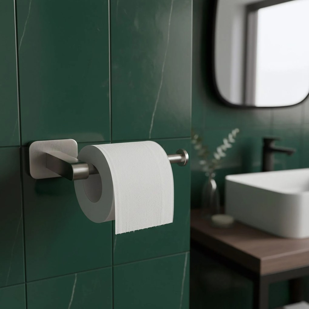 Rea Nico, držiak na toaletný papier, brúsená oceľ, REA-88059