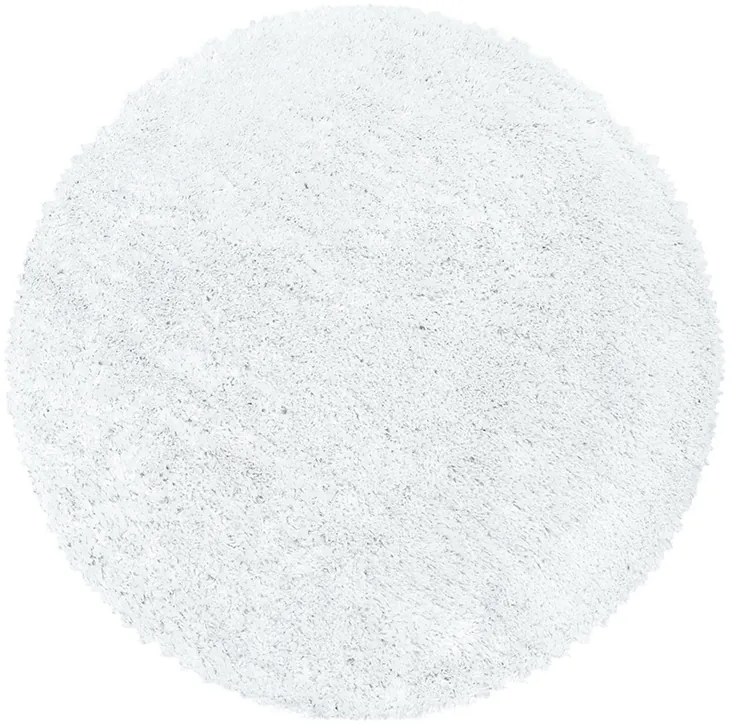 Koberce Breno Kusový koberec FLUFFY kruh 3500 White, biela,160 x 160 cm