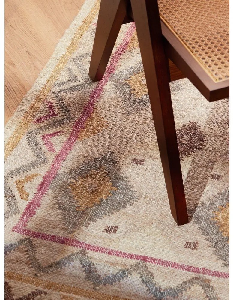 Krémový ručne tkaný jutový behúň 80x200 cm Roya Imani – Elle Decoration