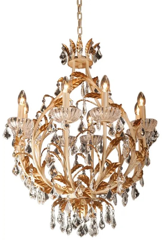 Gold rustic luxus krištáľ luster Ø65