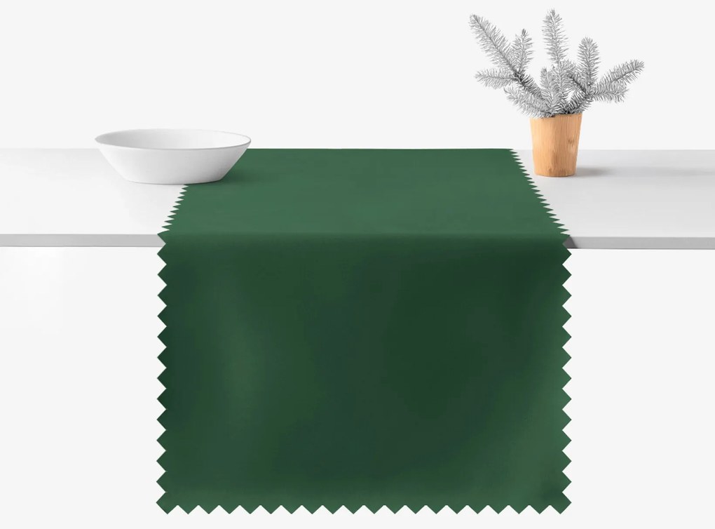 Goldea behúň na stôl teflónový - tmavo zelený 35x120 cm