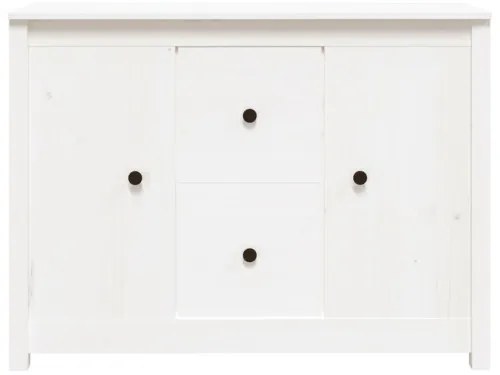vidaXL Komoda biela 100x35x74 cm borovicový masív-