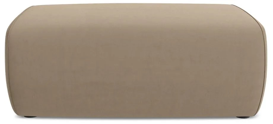 Svetlohnedá zamatová podnožka Kapua – Makamii