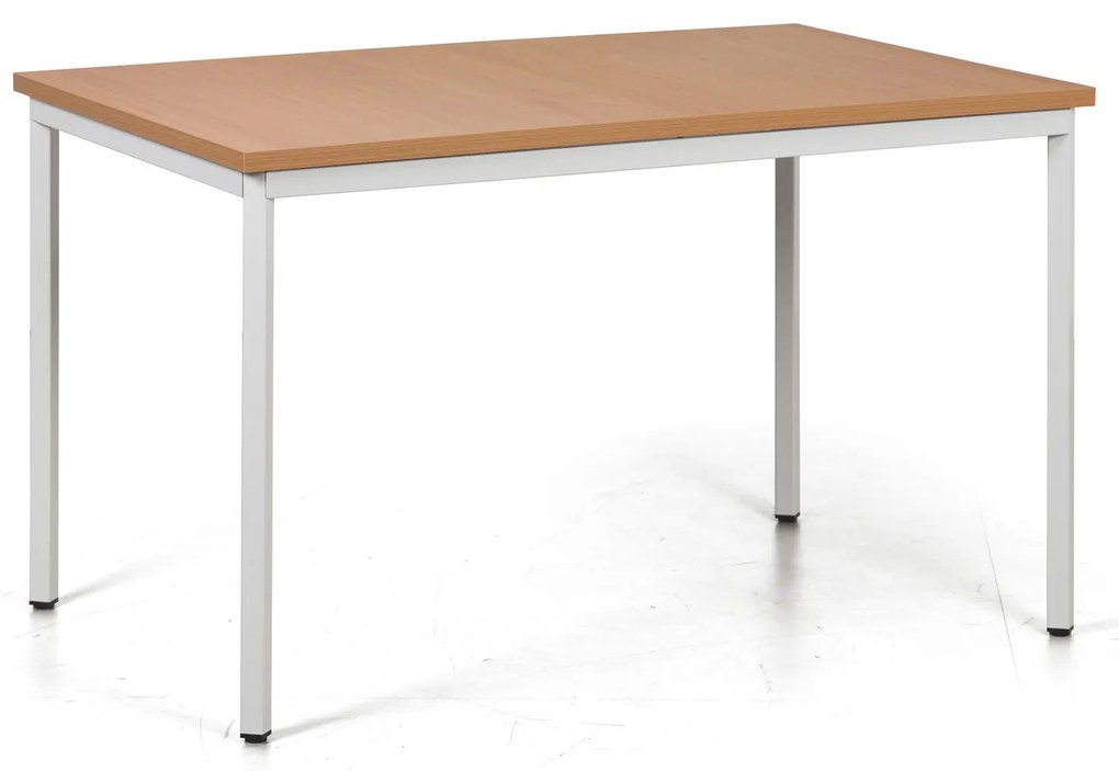 Jedálenský stôl TRIVIA, sivá podnož, 1200 x 800 mm, buk