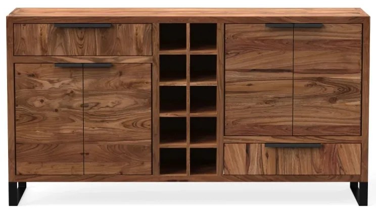 furniture-nabytek.cz - Masívny príborník Sydney z akácie, lakovaný, hnedý – 160×45×84 cm