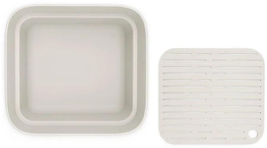 Svetlosivá plastová misa na riad s odkvapkávačom SinkSide – Brabantia