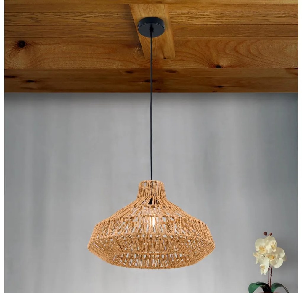 Orion HL 6-1813/1 - Luster na lanku BASKET 1xE27/40W/230V pr. 40 cm konope