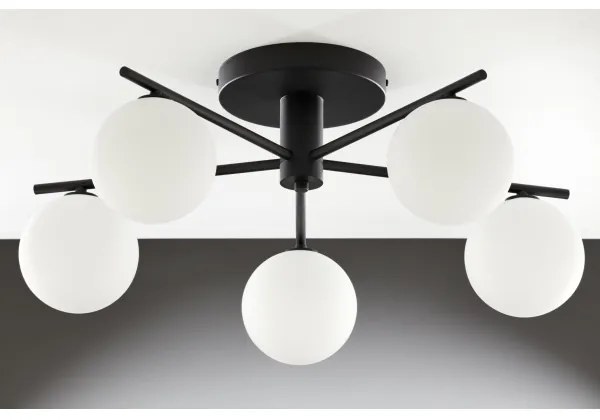 Jupiter 2049 - Prisadený luster PRATO 5xG9/14W/230V čierna/biela