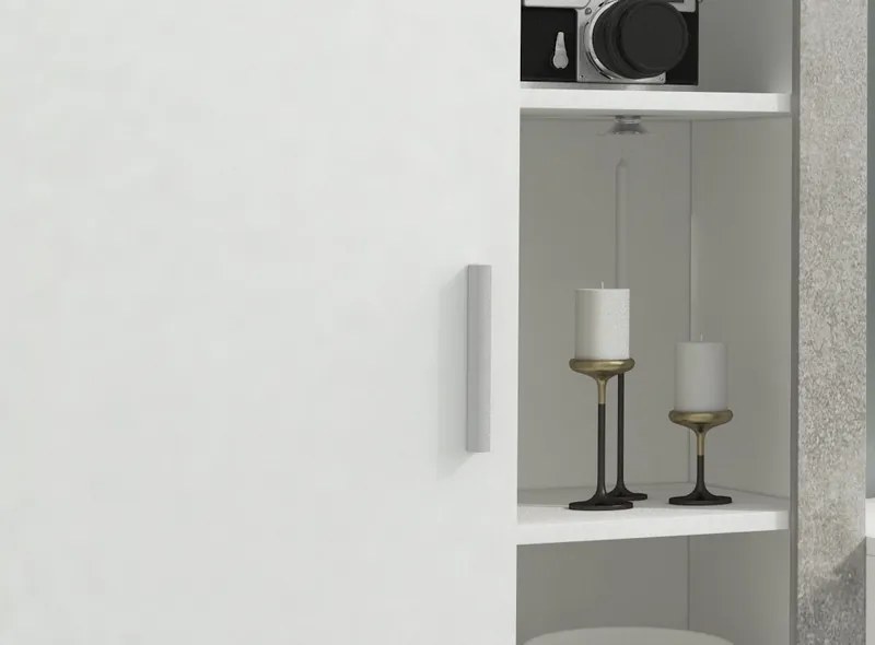 Obývacia stena Oli, biela/betón