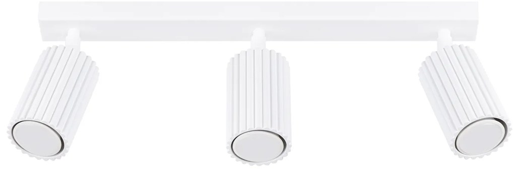 Bodové svietidlo Karbon, 3x biele kovové tienidlo, (možnosť polohovania)