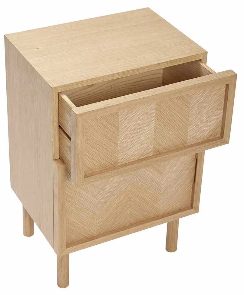 Nočný stolík Herringbone 40 × 30 × 60 cm