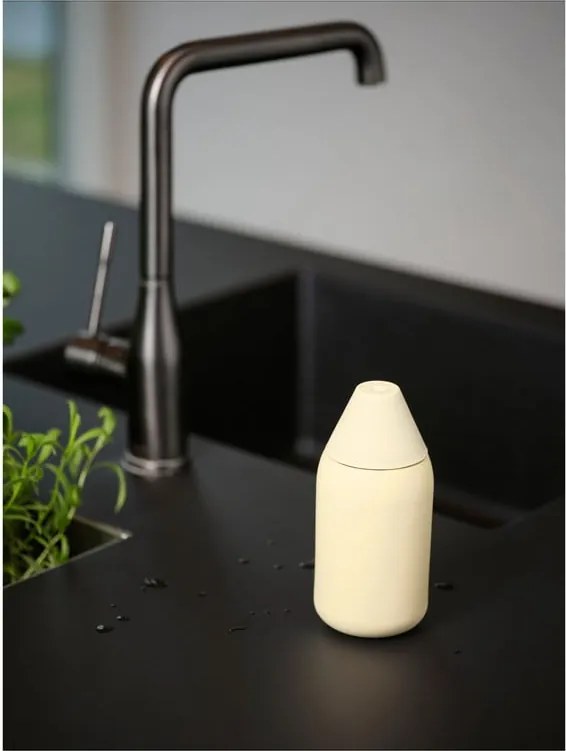 Svetložltý silikónový dávkovač mydla 300 ml Singles – Zone