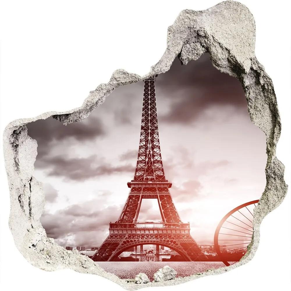 Diera 3D fototapety nálepka Eiffelova veža v paríži nd-p-76327253