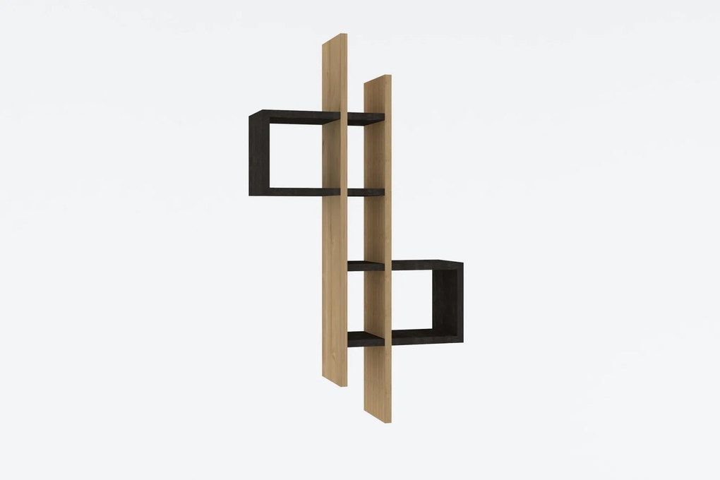 Nástenná polica EMSE dub safírový/antracitová