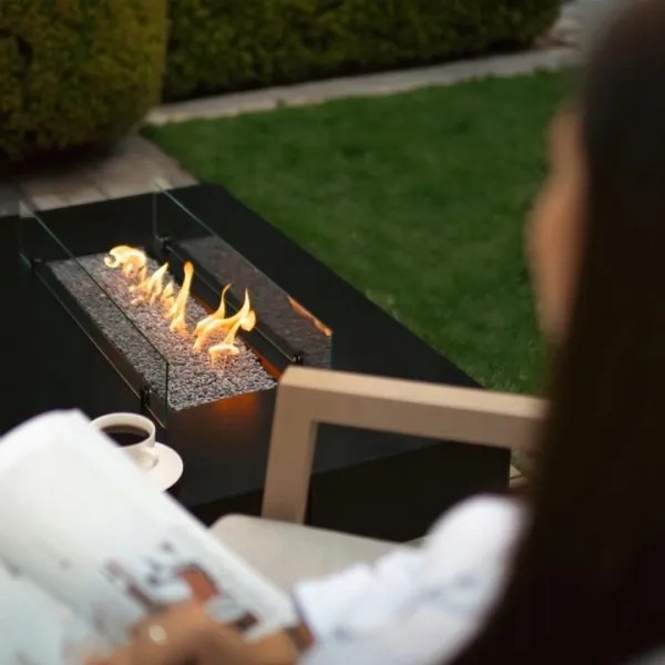 Planika Rio Table GAS - Vonkajší plynový krb 46x106 cm 10kW