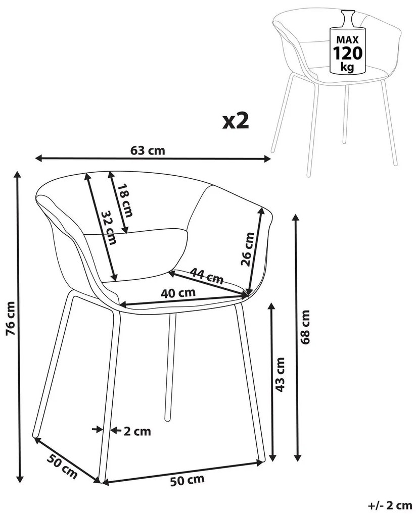 Set 2 ks jedálenských stoličiek Ezra (béžová). Vlastná spoľahlivá doprava až k Vám domov. 1078722