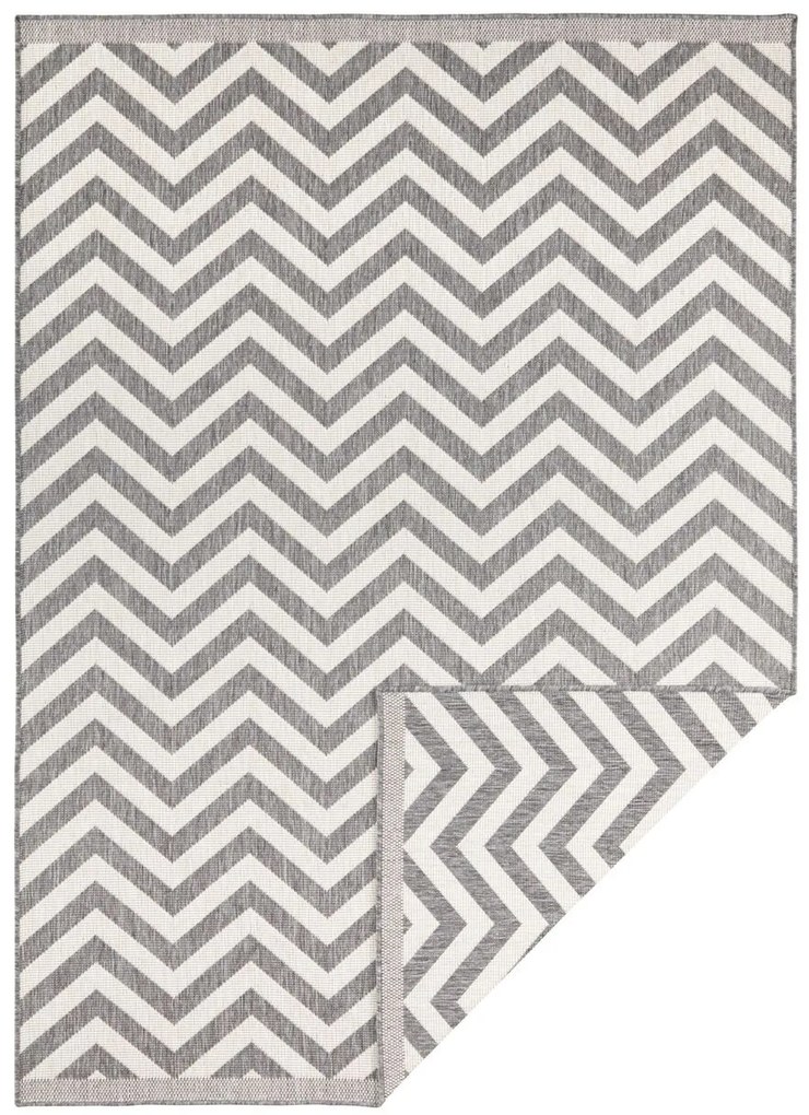 Hanse Home, Kusový koberec Twin Supreme 103432 Palma grey creme – na von aj na doma, 80x350, šedá, chodba / predsieň