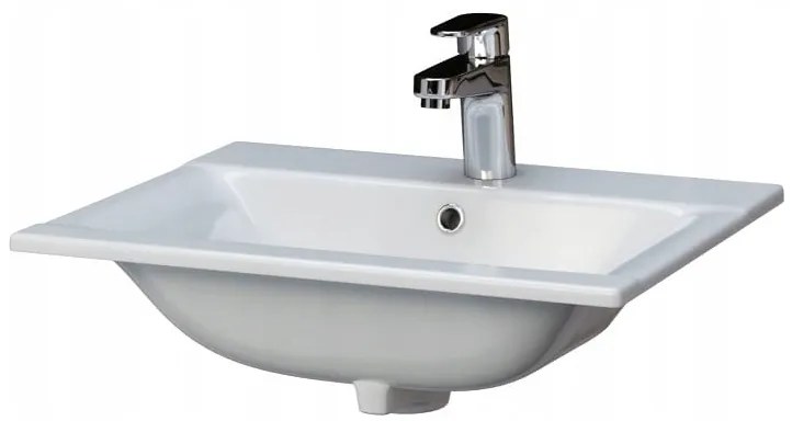 Cersanit Ontario, zapustené keramické umývadlo 60x45cm, biela, K669-002