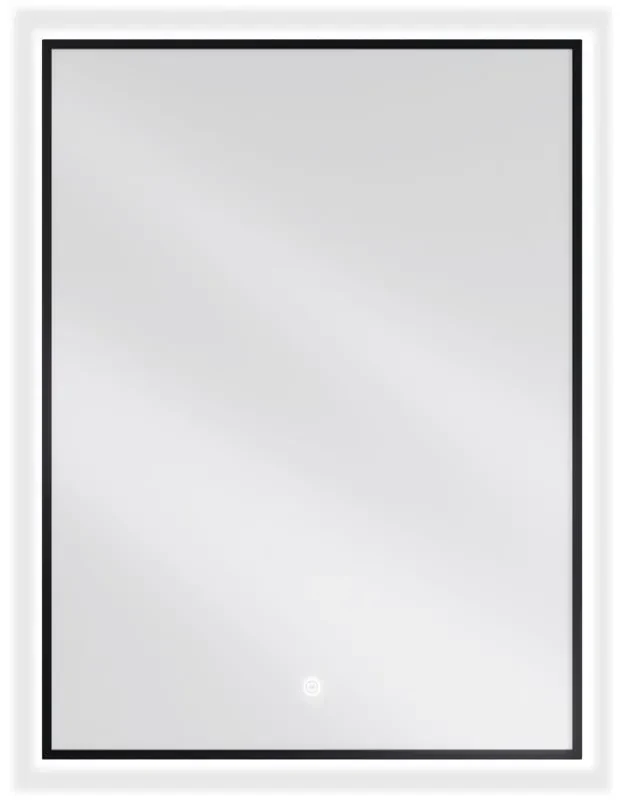 Mexen Erma kúpeľňové zrkadlo s podsvietením 60 x 80 cm, LED 6000K, ochrana proti zahmleniu, čierny rám - 9814-060-080-611-70