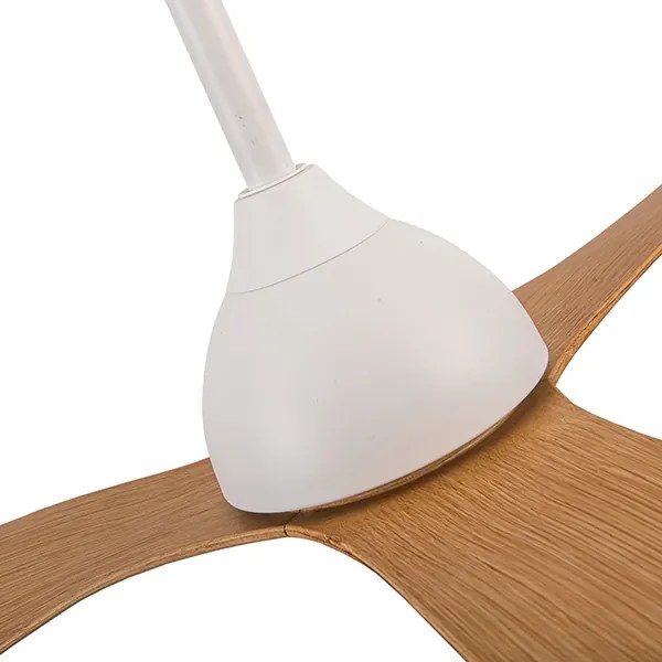 Stropný ventilátor pr. 132 cm béžová/biela + diaľkové ovládanie