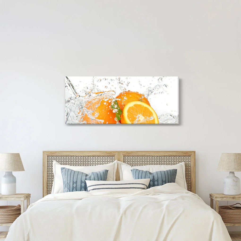 Obraz - Šťavnaté pomaranče (120x50 cm)