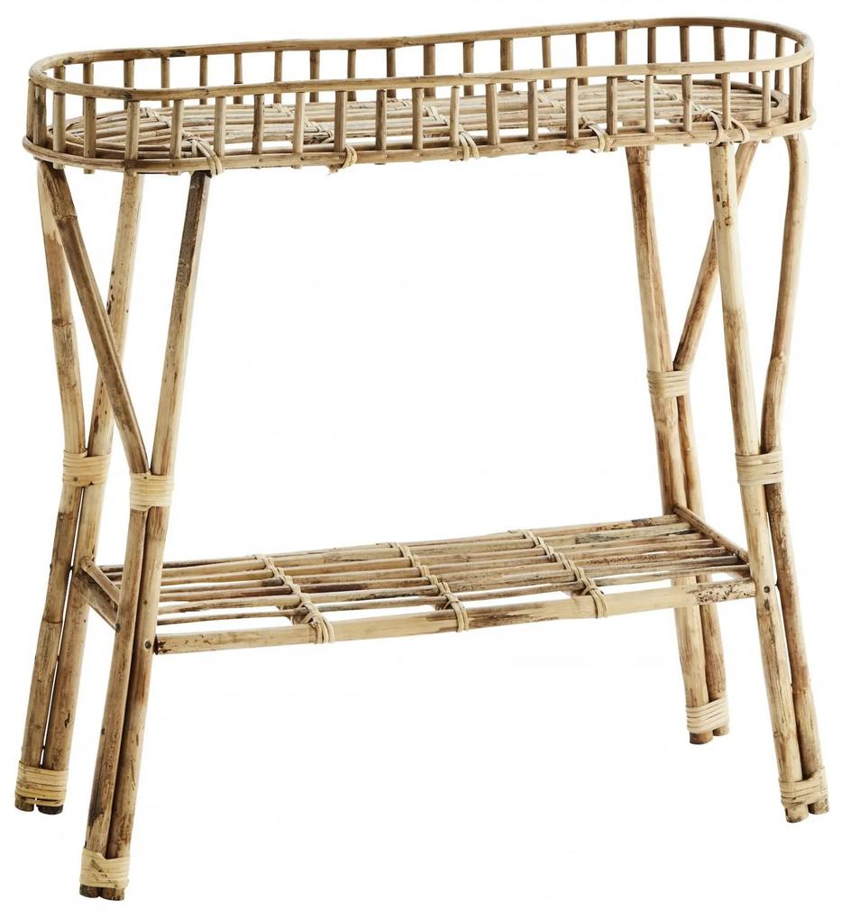 MADAM STOLTZ Úzky bambusový stolík Natural