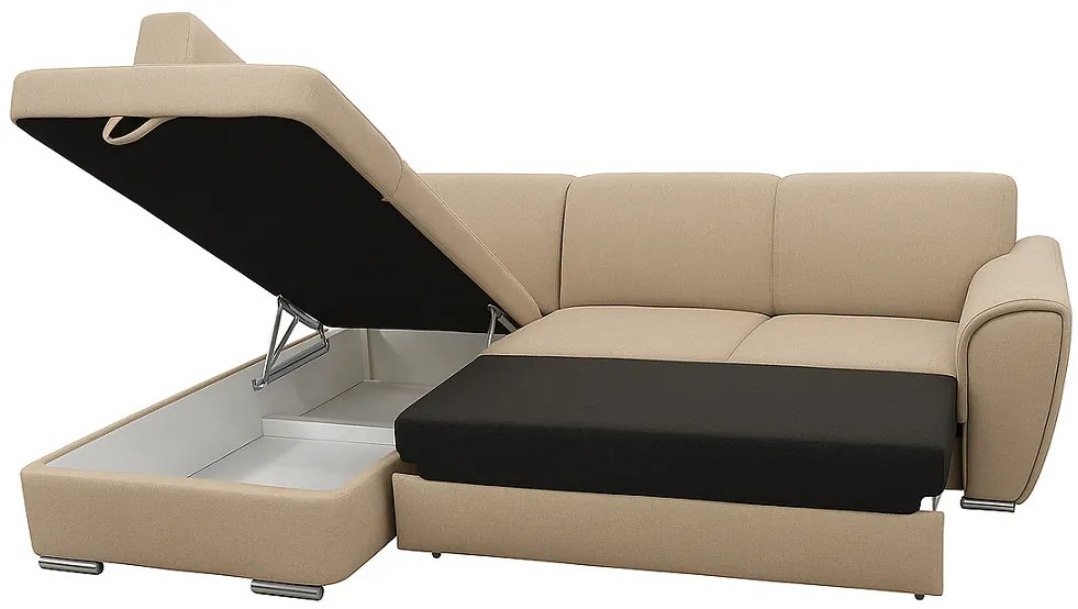 Rohová rozkladacia sedačka DORIS L - bežová