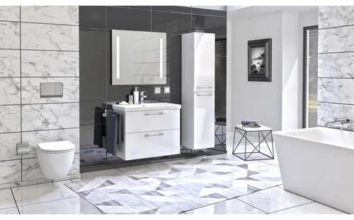 Kúpeľňová skrinka s umývadlom Intedoor SANTE biela vysoko lesklá 70 x 65 x 45 cm SA 70 2Z A0016