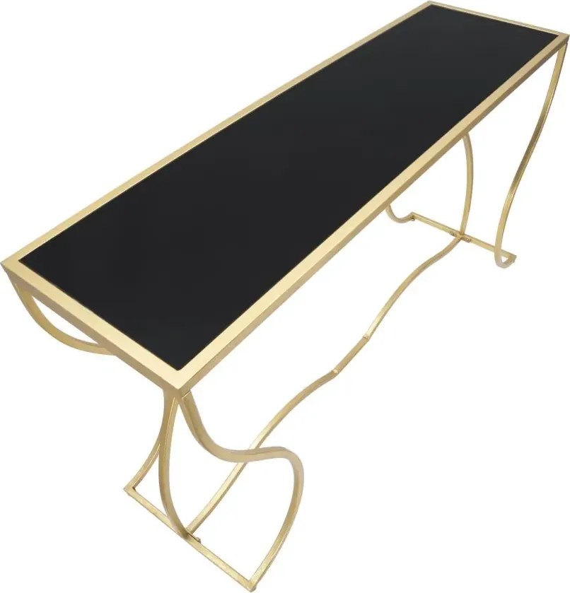Konzolový stolík Sunshine 130 cm zlatý/čierny