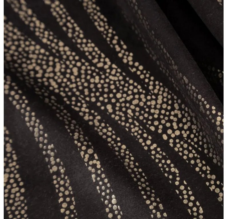 DECOREUM zamatový záves s potlačou šampanského 140 cm x 250 cm čierna 100 % polyester Rozmer varianty: 140 cm x 270 cm, Farba varianty: čierna 105442